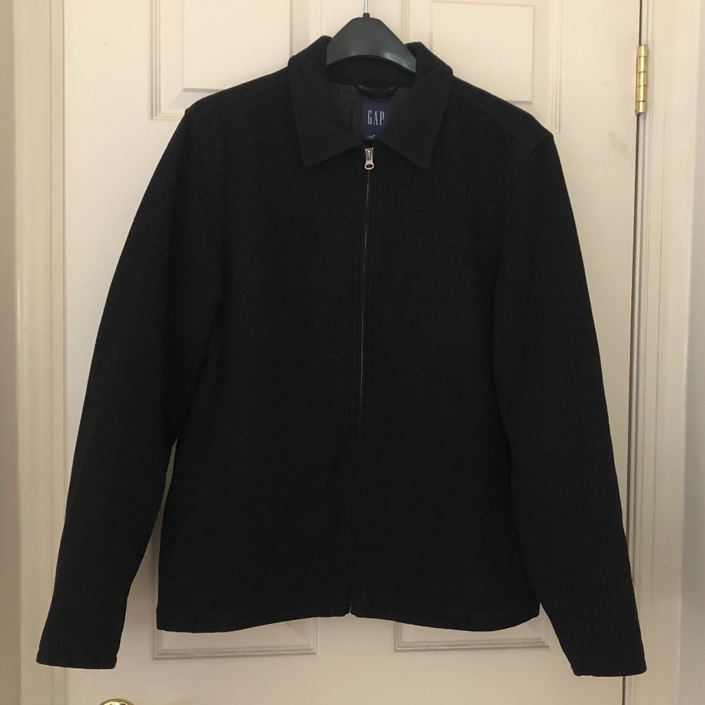 Men's GAP Dark Navy Lined Front Zip Jacket - Size Medium